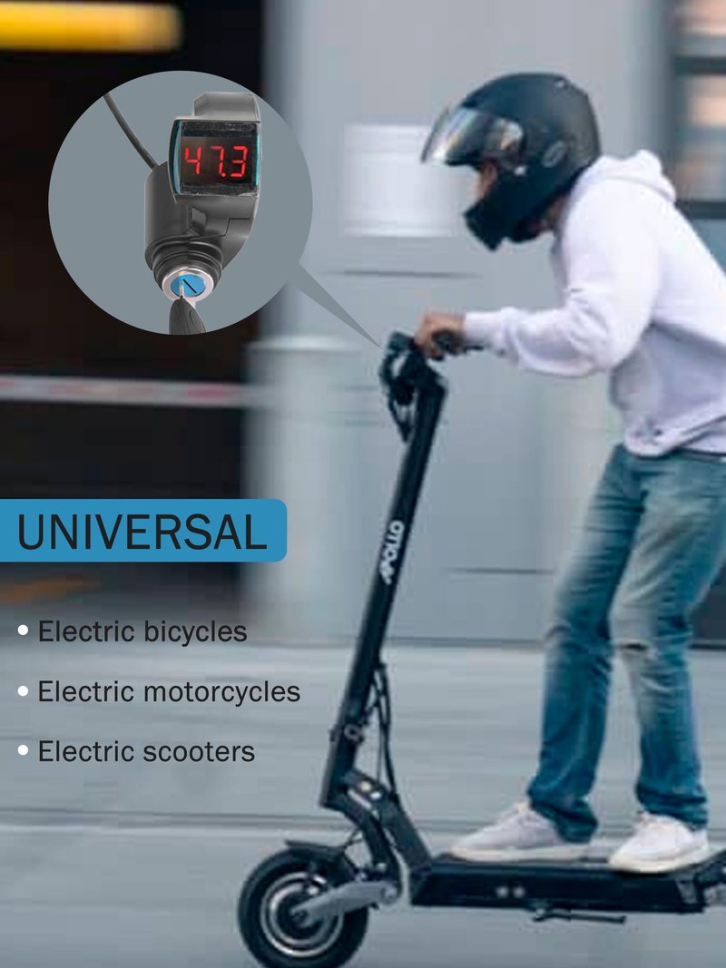 Haosie E-Bike Throttle Control Switch, Speed Switch Lock with LCD Display, Accelerator Voltage Display with Key Lock for E-Scooter Electric