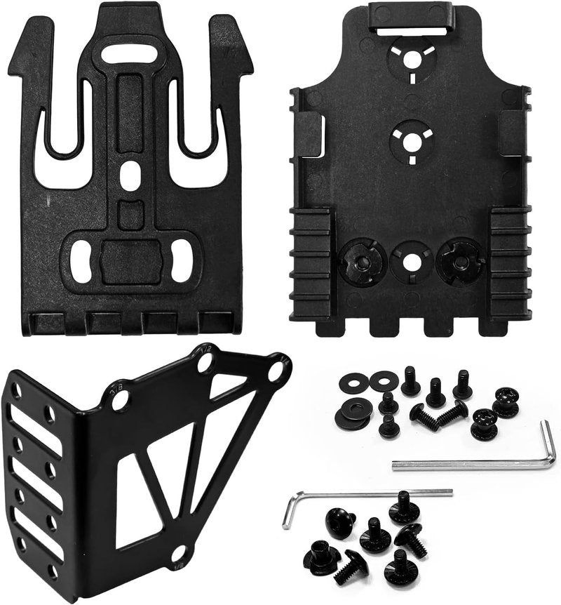 Tactical Holster Adapter Set - QLS Quick Locking Fork & Duty Receiver Plate Kit for Secure Gear Mounting