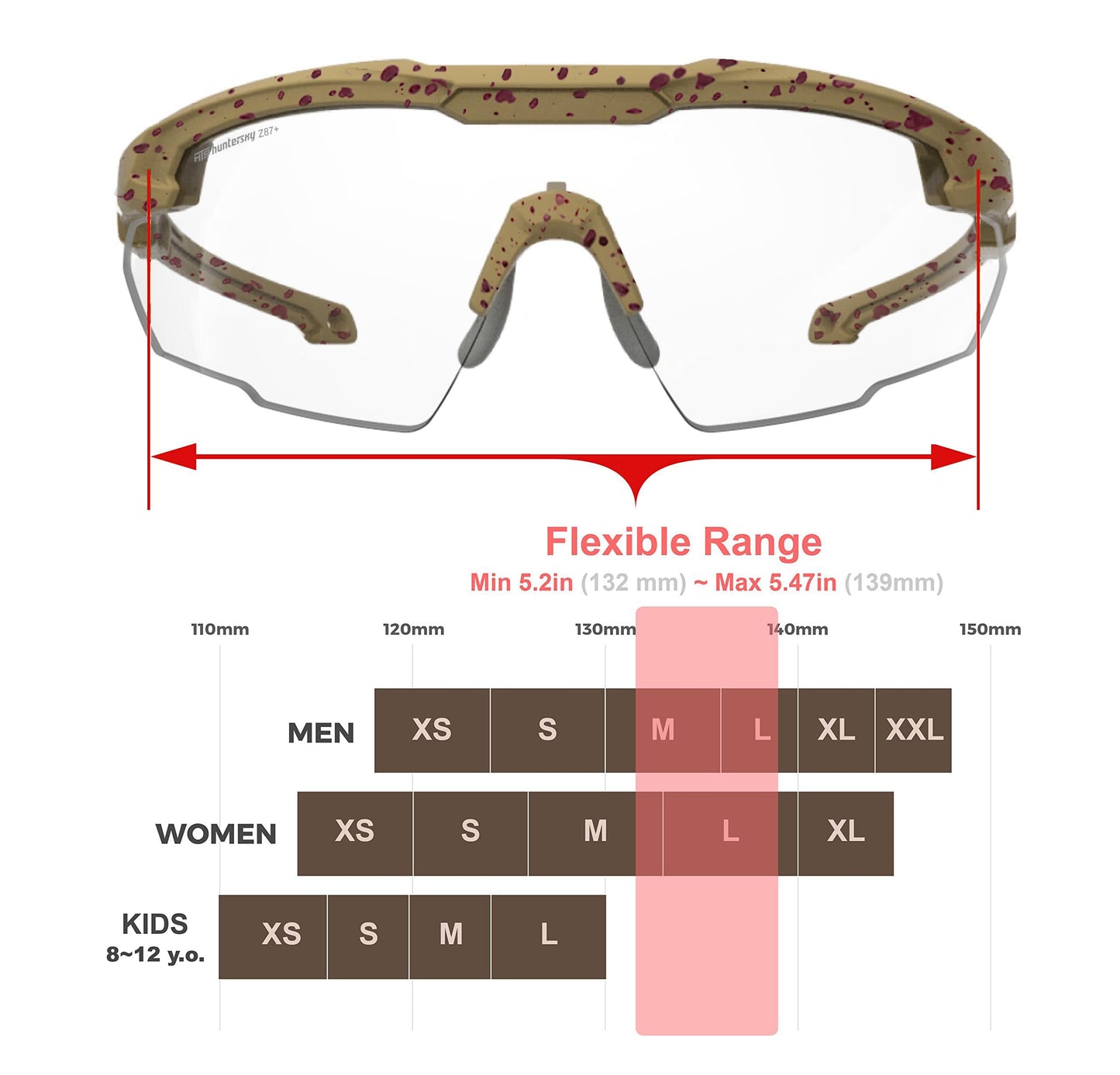 HTS HUNTERSKY S57 Clear Lens Ballistic Tactical Shooting Glasses ANSI Z87+ UV400 Anti-Fog Eyewear for Airsoft Range Security and Outdoor Sports, for Men and Women