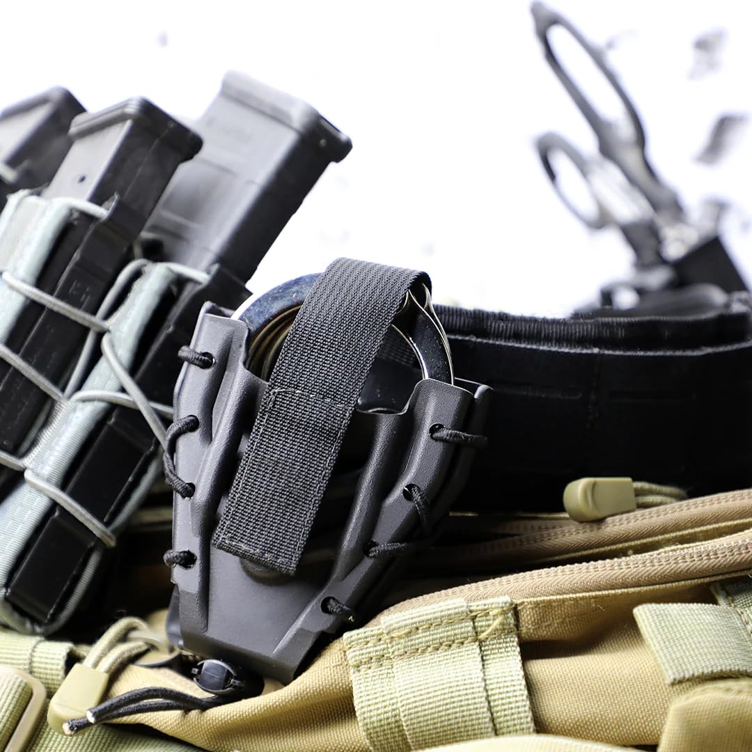 Handcuff Holster, Open Top Handcuffs Case, Cuff Pouch, Cuff Holder. Fit S&W Handcuff/Hinged Handcuffs/Other Cuffs (1 Pcs)