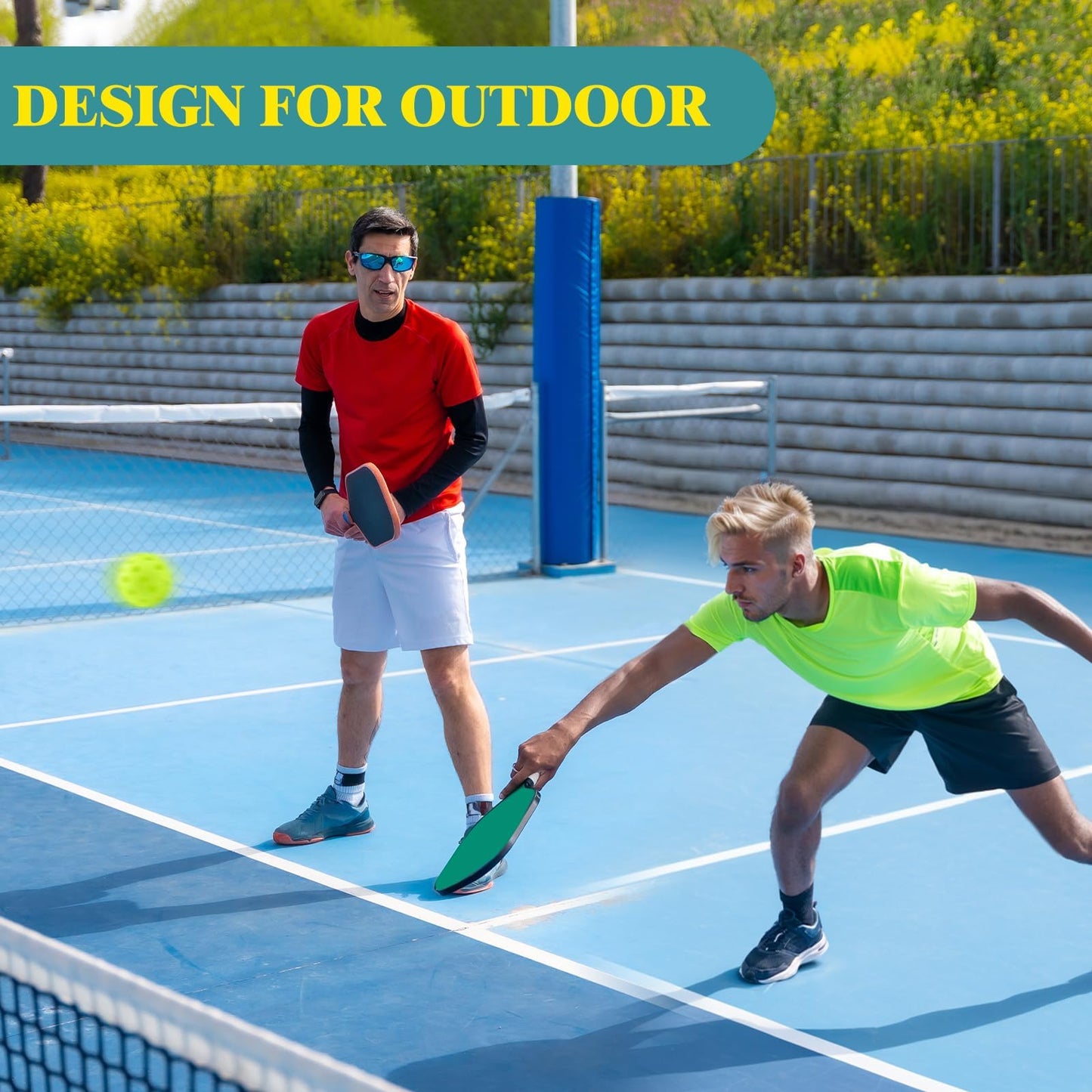SAYAYA 50 Pack Outdoor Pickleball Balls Premium High Elasticity 40-Hole Pickleballs with Mesh Bag for Beginners, Advanced Players, Balanced, High Bounce True Flight, Tournament Play, Family Fun(Green)