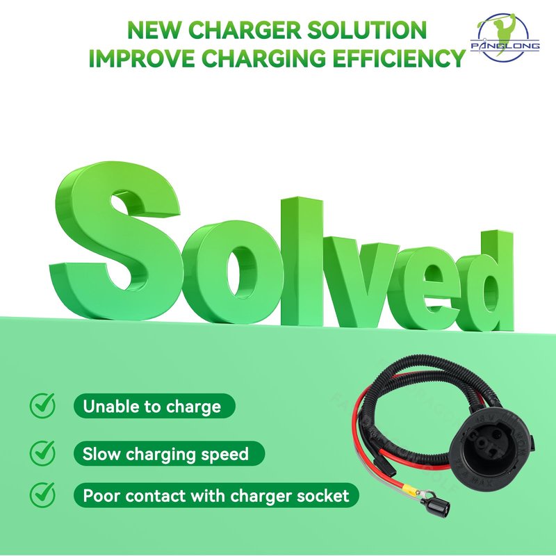 Panglong Club Car Precedent Charger Receptacle with Socket Trim-Club Car Precedent Charger Port, 48 Volt Charger DC Receptacle Port, Fits 2004-2013 Club Car Precedent Electric, OEM #103375501