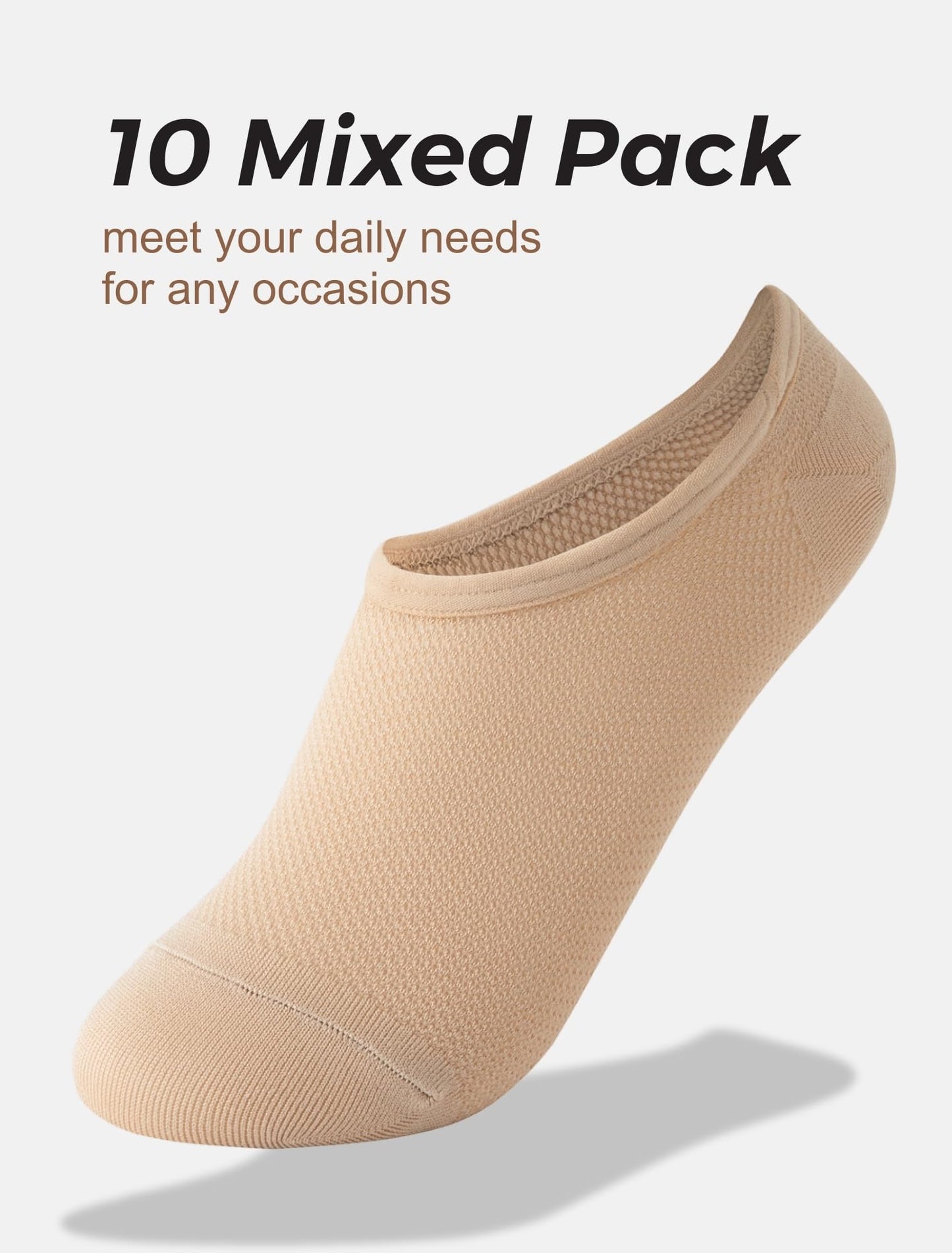 Soxbang 10 Pairs No Show Socks Womens, Athletic Casual Lightweight Thin Sock Low Cut Ankle Sock for Sneakers/Tennis Shoes/Slip On
