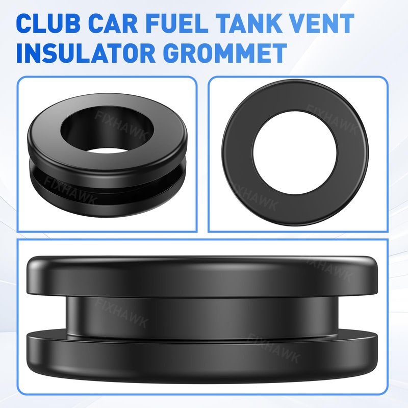 FIXHAWK Gas Tank Vent Replacement Fuel Tank Vent Insulator Grommet for Club Car DS(1982-2015) & Precedent(2004-2019)- 2Set