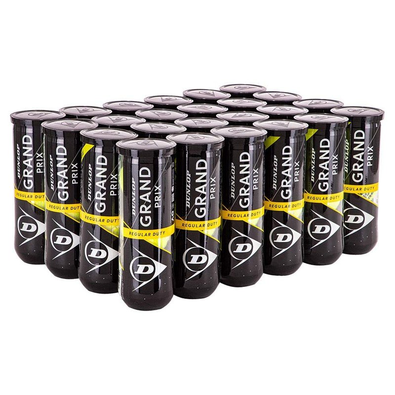 DUNLOP Grand Prix Regular Duty All-Court Tennis Balls - 3 Ball Can (2 Cans)