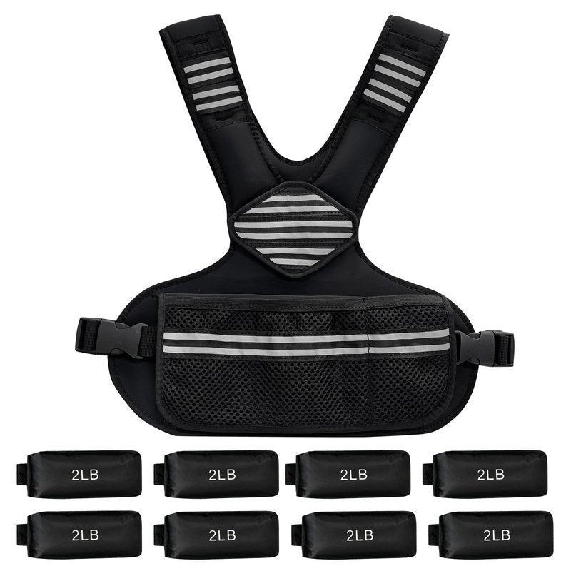 GarveeLife Adjustable Weighted Vest Women, 4-10 Lb Weight Vest with Ironsand Weights and Diy Zone for Walking, Jogging and Strength Training