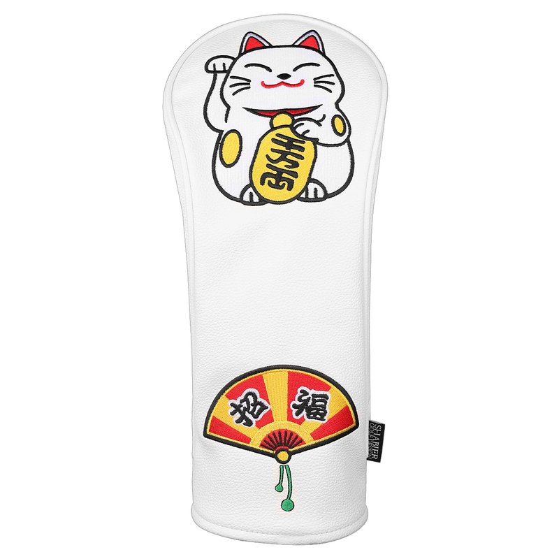 SHABIER Golf Hybrid Headcover with Maneki-Neko Lucky Cat Design for Golf Hybrid Club