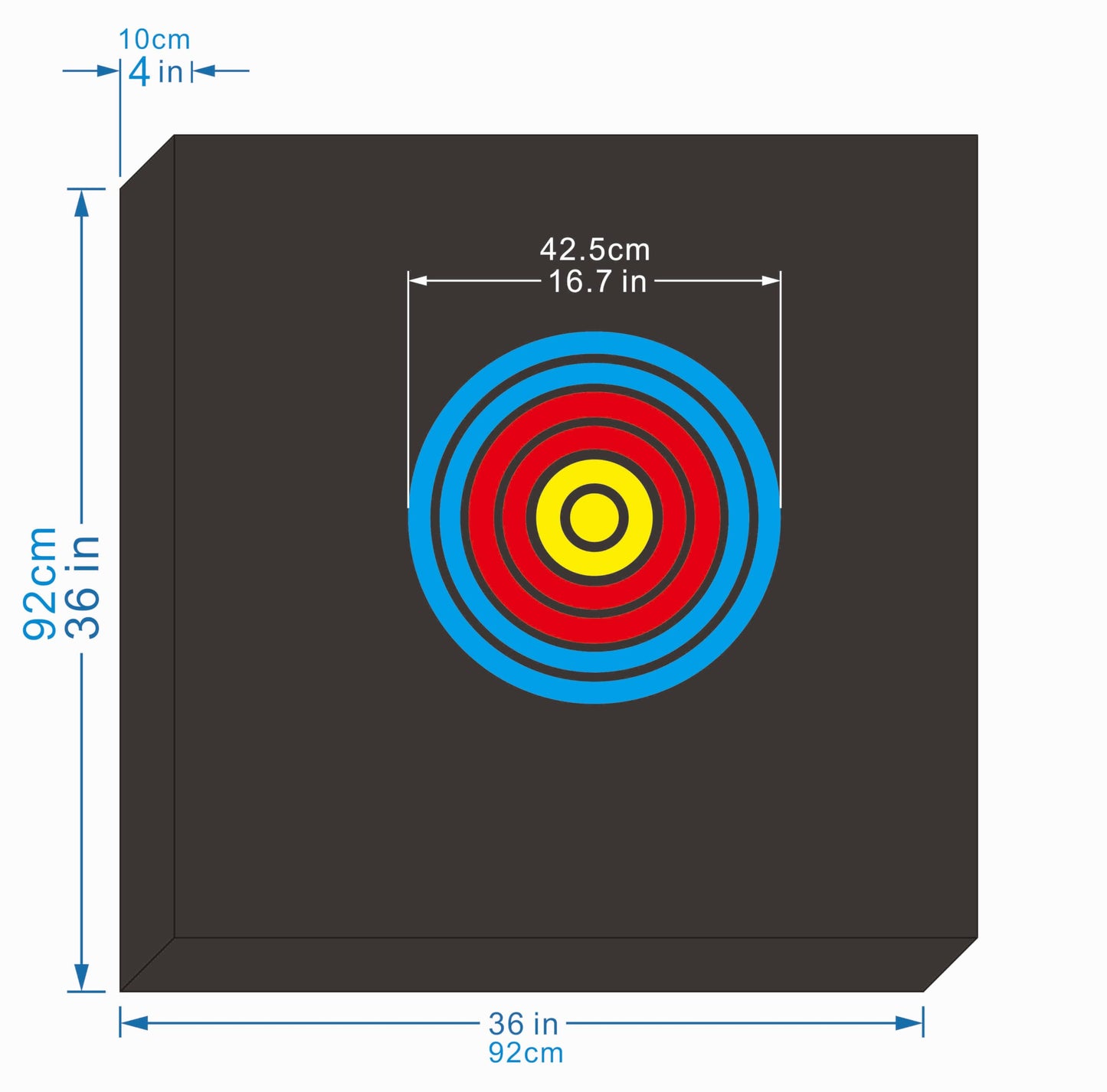 36×36×4 in Extra Large Foam Target High-Density Archery Bow & Arrow Target for Backyard Shooting Practice