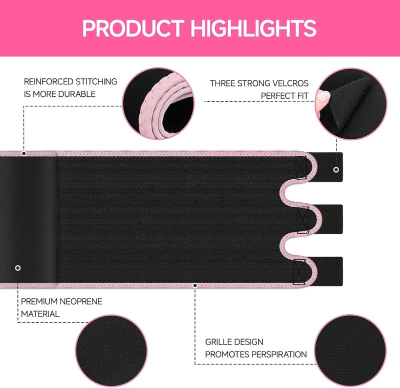 Waist Trainer for Women & Men - Sweat Trimmer Belt for Stomach | Adjustable Size