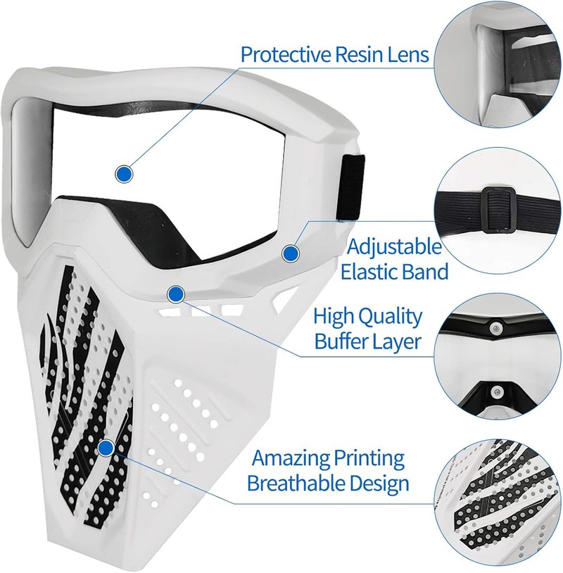 Tactical Mask for Nerf Rival Blasters - 2 Pack | Compatible with Apollo, Zeus, Khaos, Atlas, Artemis