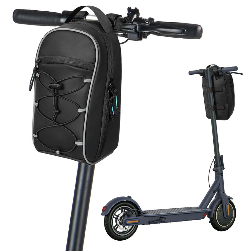 PGmoon Electric Scooter Bag with 4L Large Capacity, Universal Electric Scooter Handlebar Storage Bag with Multiple Pockets for Carrying Tools, Water-Resistant (Patent Design)