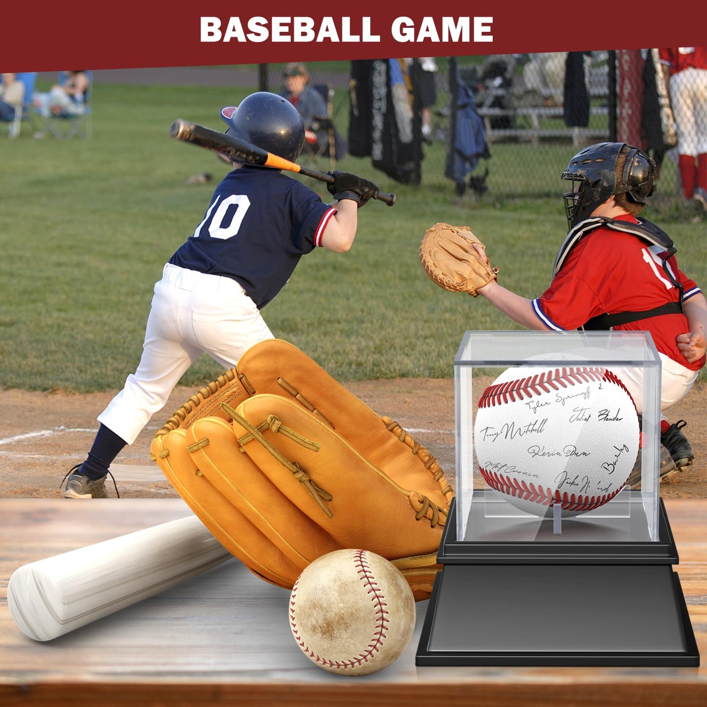 Leffis Baseball Display Case, Baseball Holder Display Case, Acrylic UV Protected Baseball Case for Display, for Autographed Baseball