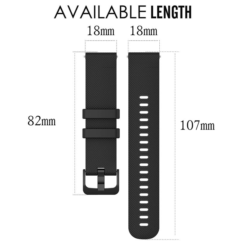 Band for Garmin Vivoactive 4S, Soft Silicone Replacement Watch Band for Garmin Vivoactive 4S / Vivomove 3S / Venu 2S (No Tracker, Replacement Bands Only)
