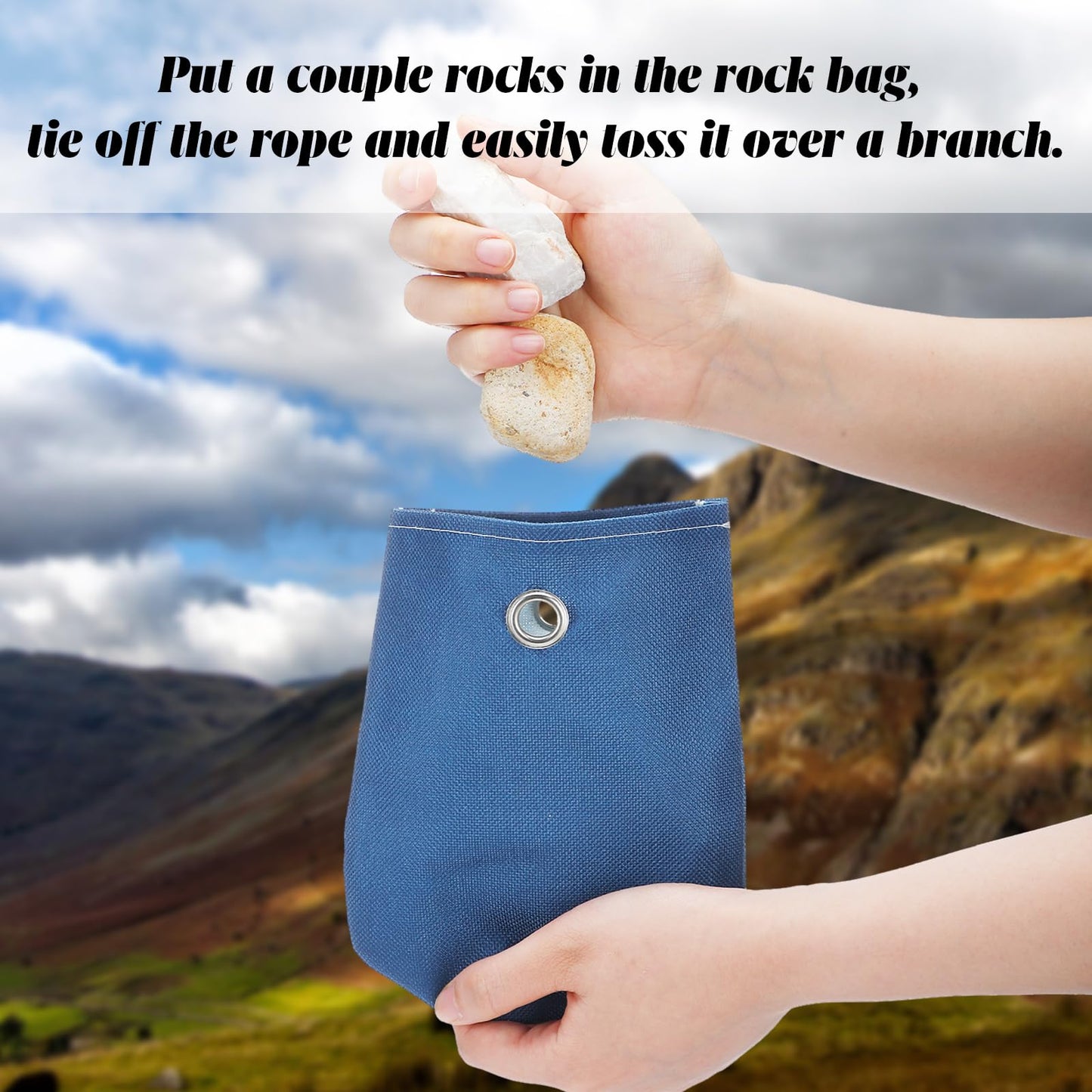 2 Sets Bear Food Bag Hanging System Ultralight Food Bag Hanging System Include 10 L Waterproof Bear Bag for Food Backing, Pulley System, Nylon Ropes and Clips for Camping Backpacking (Bright Color)