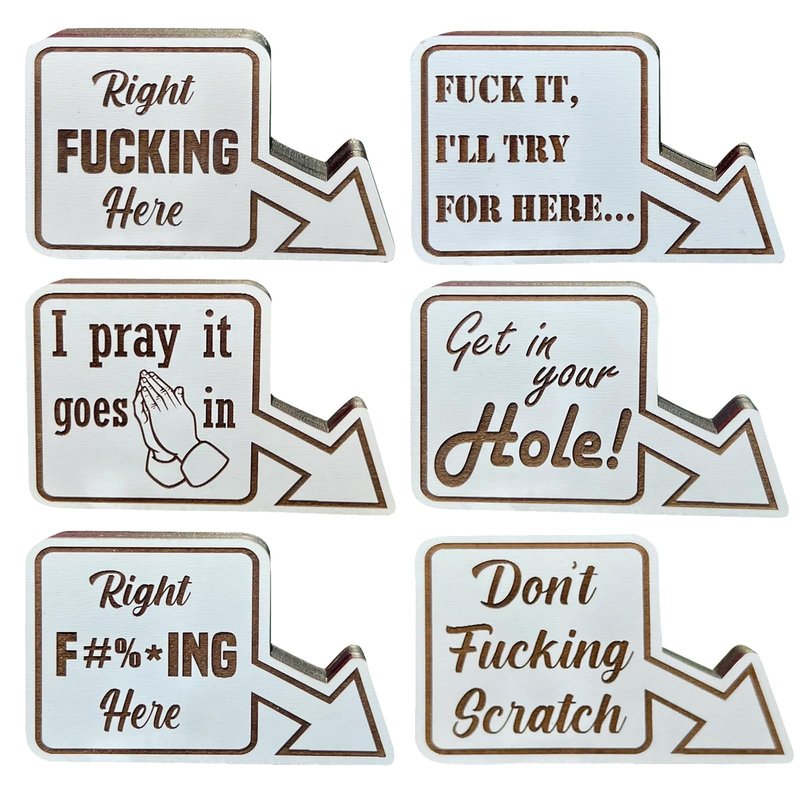 BGYVNU 8 Ball Pocket Marker, Funny Wooden Pool Table Decoration Sign Golf Ball Marker, Billiards Game Accessories Gag Gifts for Men Adult, Mark Your Pocket (All(6PCS))