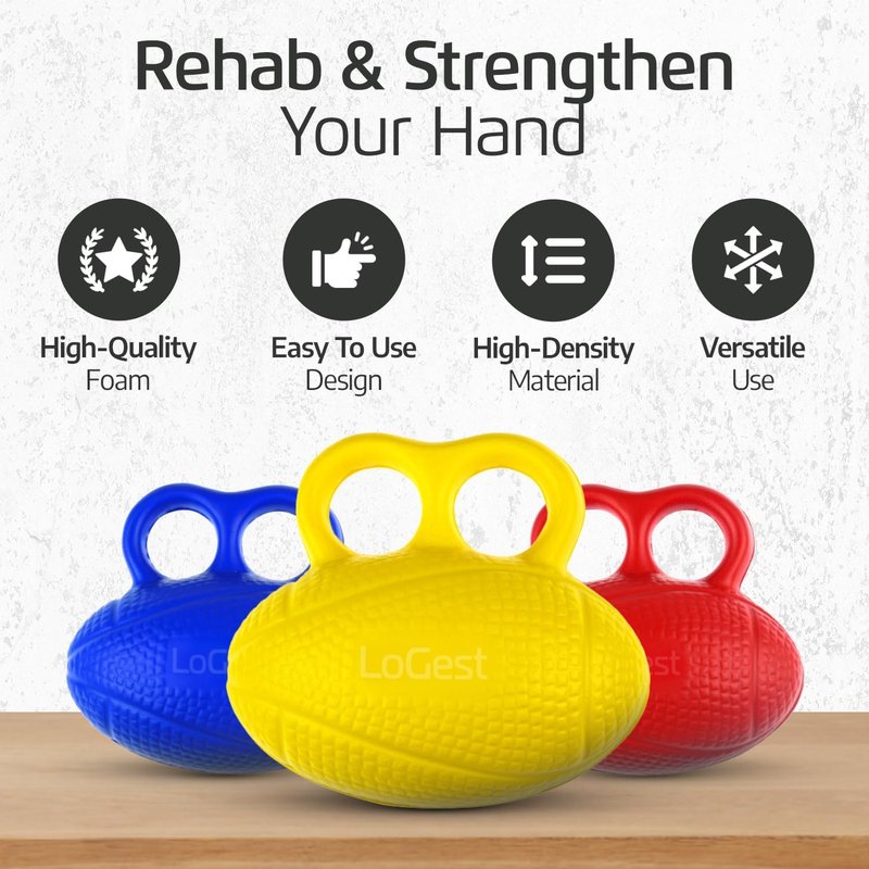 Hand Strengthener Devices - 3 Pack Ball Exercisers for Therapy & Arthritis | Lightweight Finger & Wrist Training Equipment