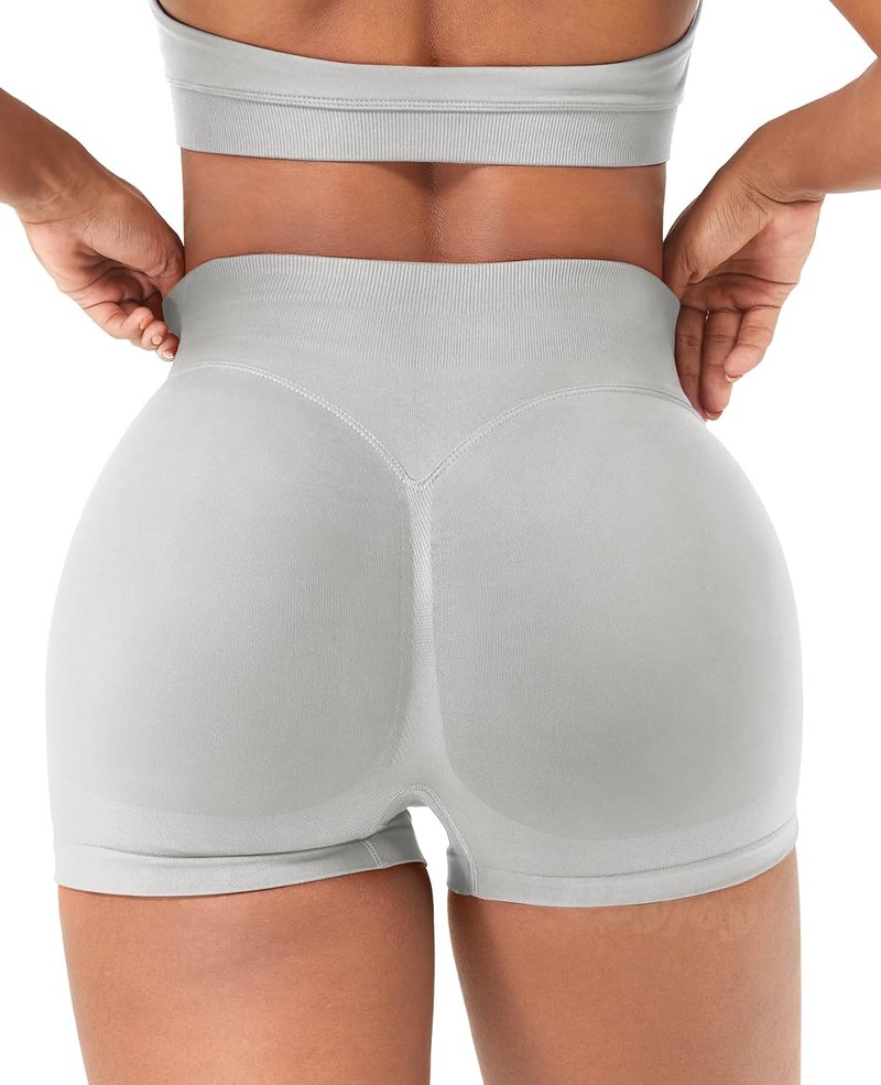 VOYJOY Women's Scrunch Butt Lifting Workout Shorts - Seamless Gym Biker Shorts in 2.5"/3.6"/4.5"/6" Sizes