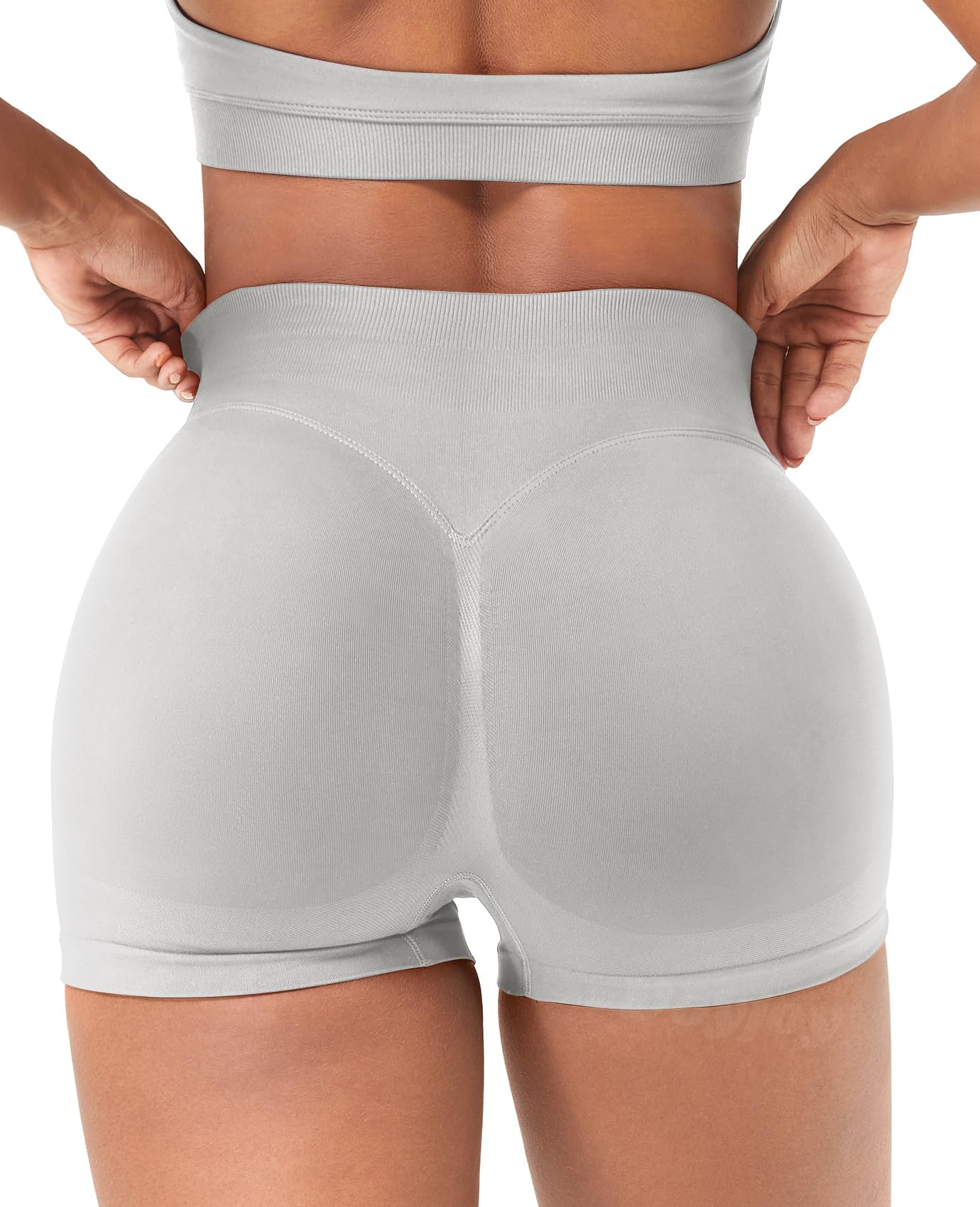 VOYJOY Women Workout Impact Shorts 2.5"/ 3.6"/ 4.5"/ 6" Scrunch Butt Lifting Gym Seamless Booty Biker Shorts