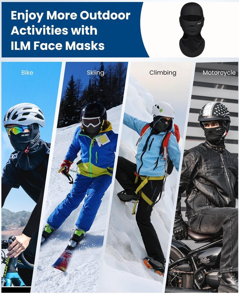 Motorcycle Balaclava Face Mask - Warm Winter Protection for Skiing | FM01 Model