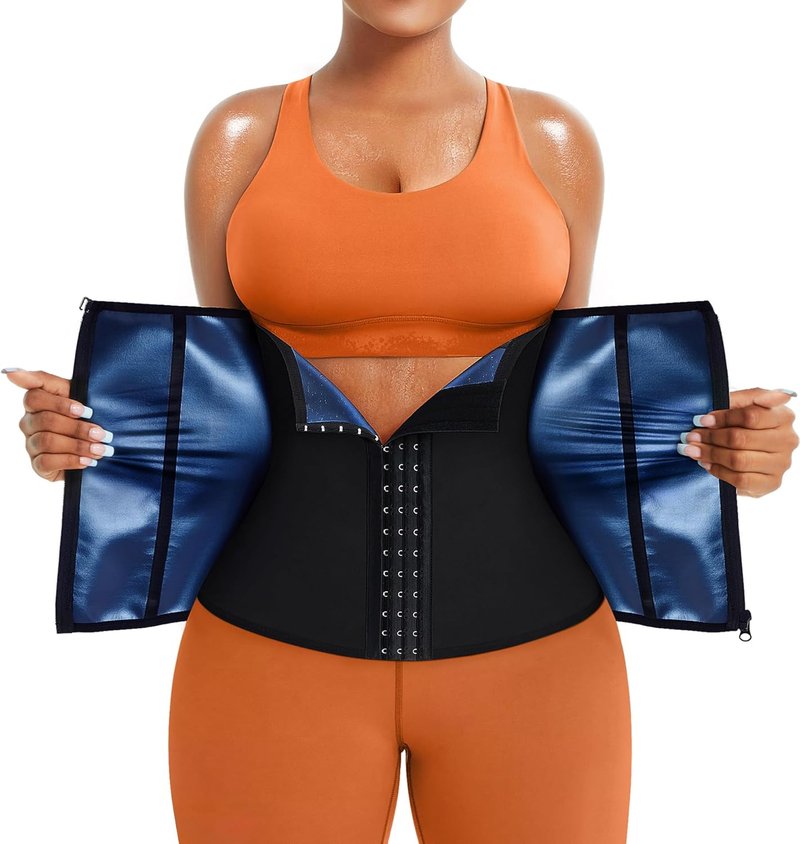 Waist Trainer for Women - Lower Belly Trimmer Corset Tummy Wrap | Sweat Belt for Workout & Sauna Suit