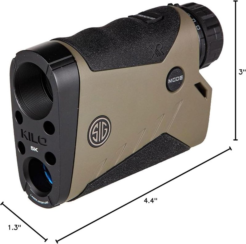 Sig Sauer KILO5K Tactical Laser Rangefinder - 5000 Yards, Bluetooth, 7x25mm, Durable Design | Circle & Milling Grid Reticle
