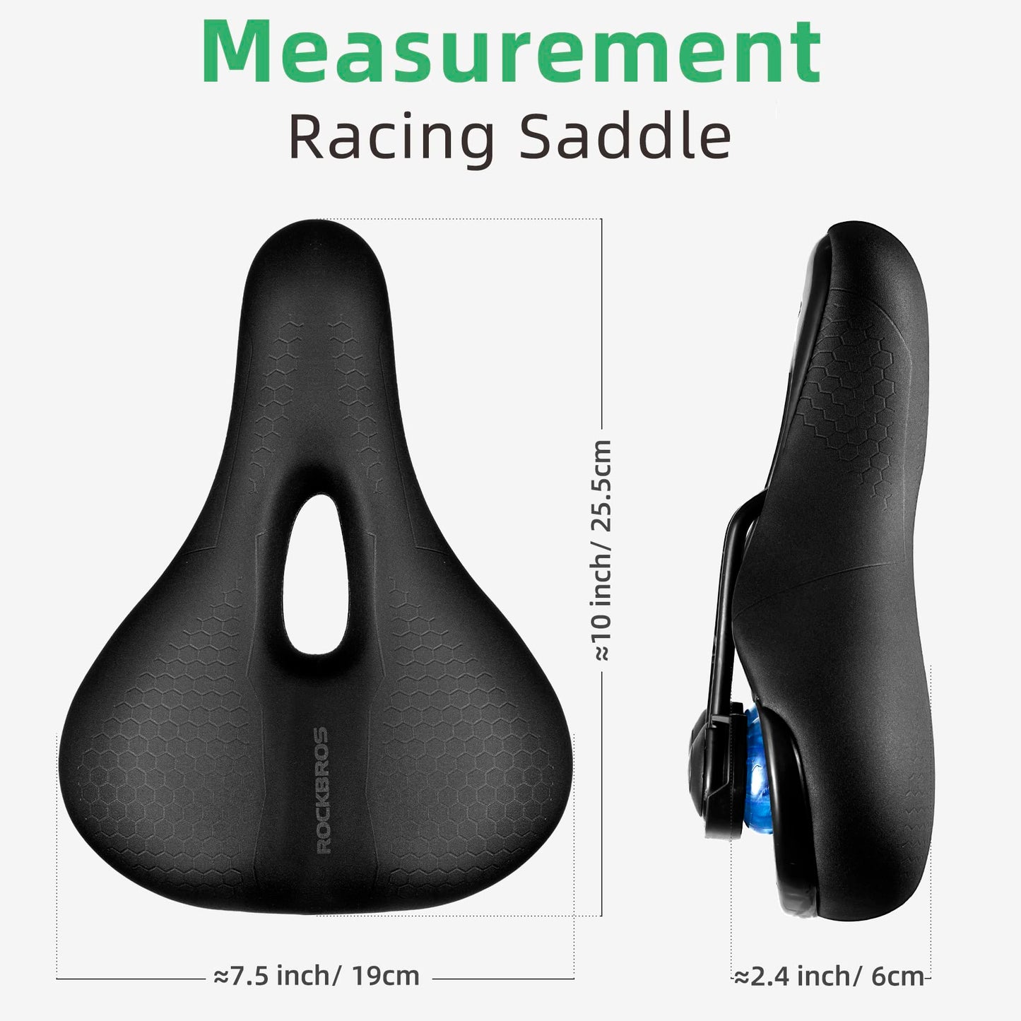 ROCKBROS Bike Seat Memory Foam Bike Saddle Comfortable Road Mountain Bike
