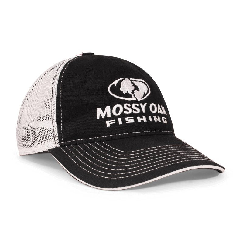 Mossy Oak Fishing Hat – Snapback Cap w/Hydroplex Cooling Fabric, Breathable Mesh Back, Embroidered Logo, One Size Fits Most