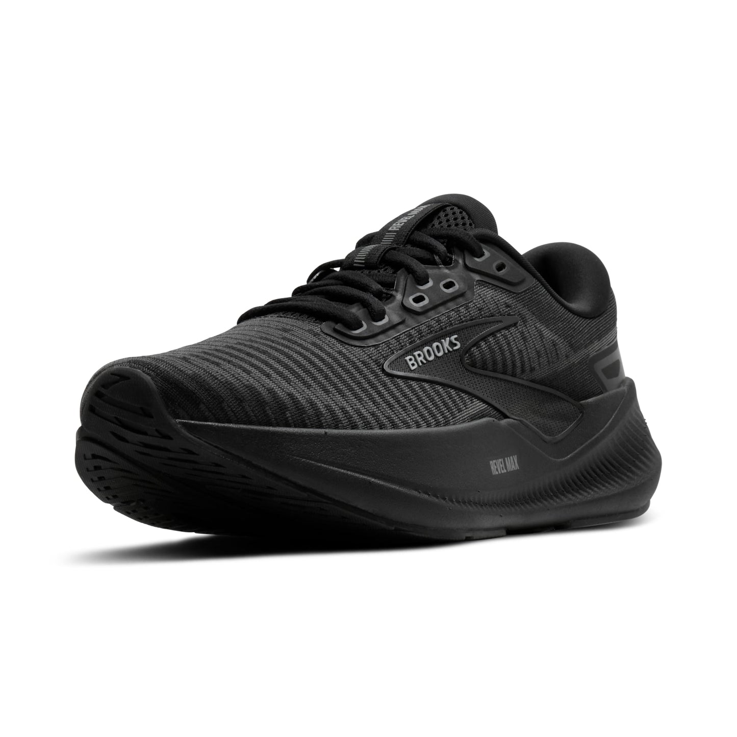 Brooks Men’s Revel Max Neutral Running & Walking Shoe - Black/Black/Ebony - 10.5 Medium
