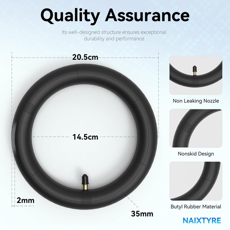 NAIXTYRE 8.5 inch Tires and Inner Tubes,Replacement Wheels for 50/75-6.1 Electric Scooter tires, Suitable for Most Scooters Gotrax Gxl V2/Xiaomi M365,8.5x2 Electric Scooter Tire,(2 Set)