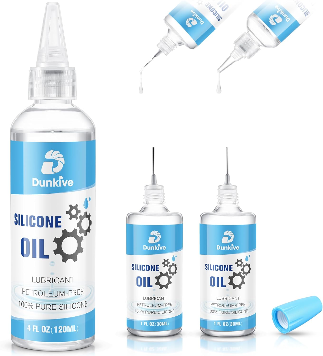 Airsoft Oil - Pure Silicone Lubricant with Needle Oiler | 6 oz Chamber Lube for Airgun Maintenance