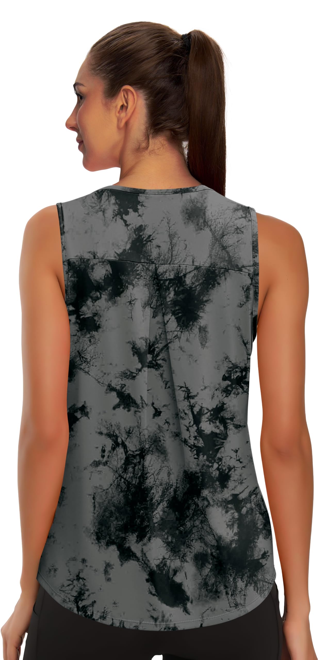 WIHOLL Workout Tank Tops for Women Sleeveless Summer Gym Clothes Running Loose Fit Yoga Tops Tennis Active Shirts Sports XL