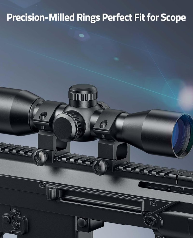 CVLIFE 1 Inch Scope Rings - Durable Scope Mount for Dovetail & Picatinny Rails | 2 Pieces