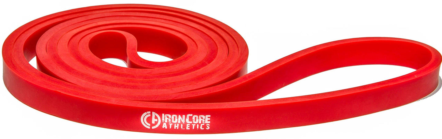 Iron Core Athletics 4-Band Exercise Bundle - Orange, Red, Black & Purple - Versatile Range 5-80 lbs - Comprehensive Fitness Set for All Training Levels