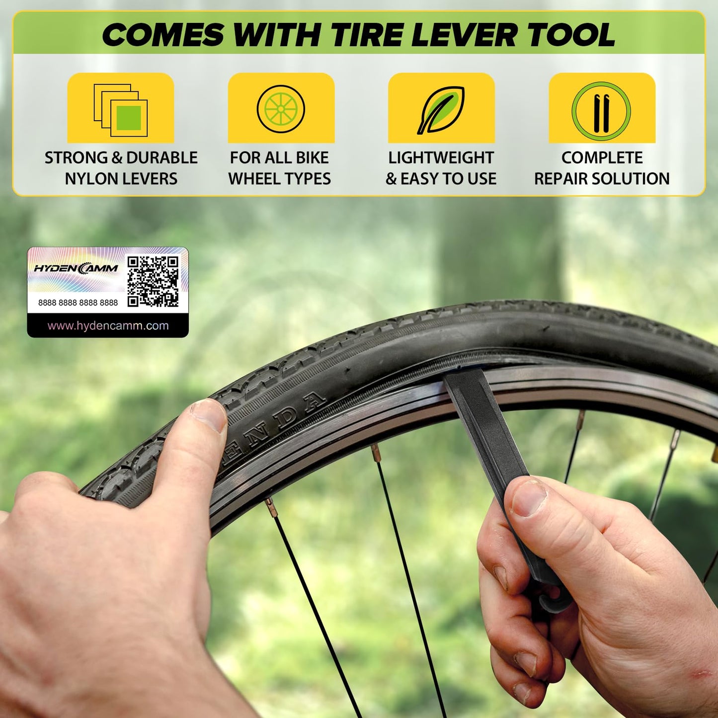 2 Pack 26x2.125/2.40 Bike Tube, 26 x 2.125 Bike Tube with 35mm AV, Premium Butyl 26x2.10 Mountain Bike Tube with 2 Tire Levers, 26x2.125/2.20/2.25/2.30/2.35/2.40 Compatible City Bikes by Hydencamm
