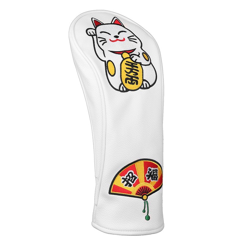 SHABIER Golf Hybrid Headcover with Maneki-Neko Lucky Cat Design for Golf Hybrid Club