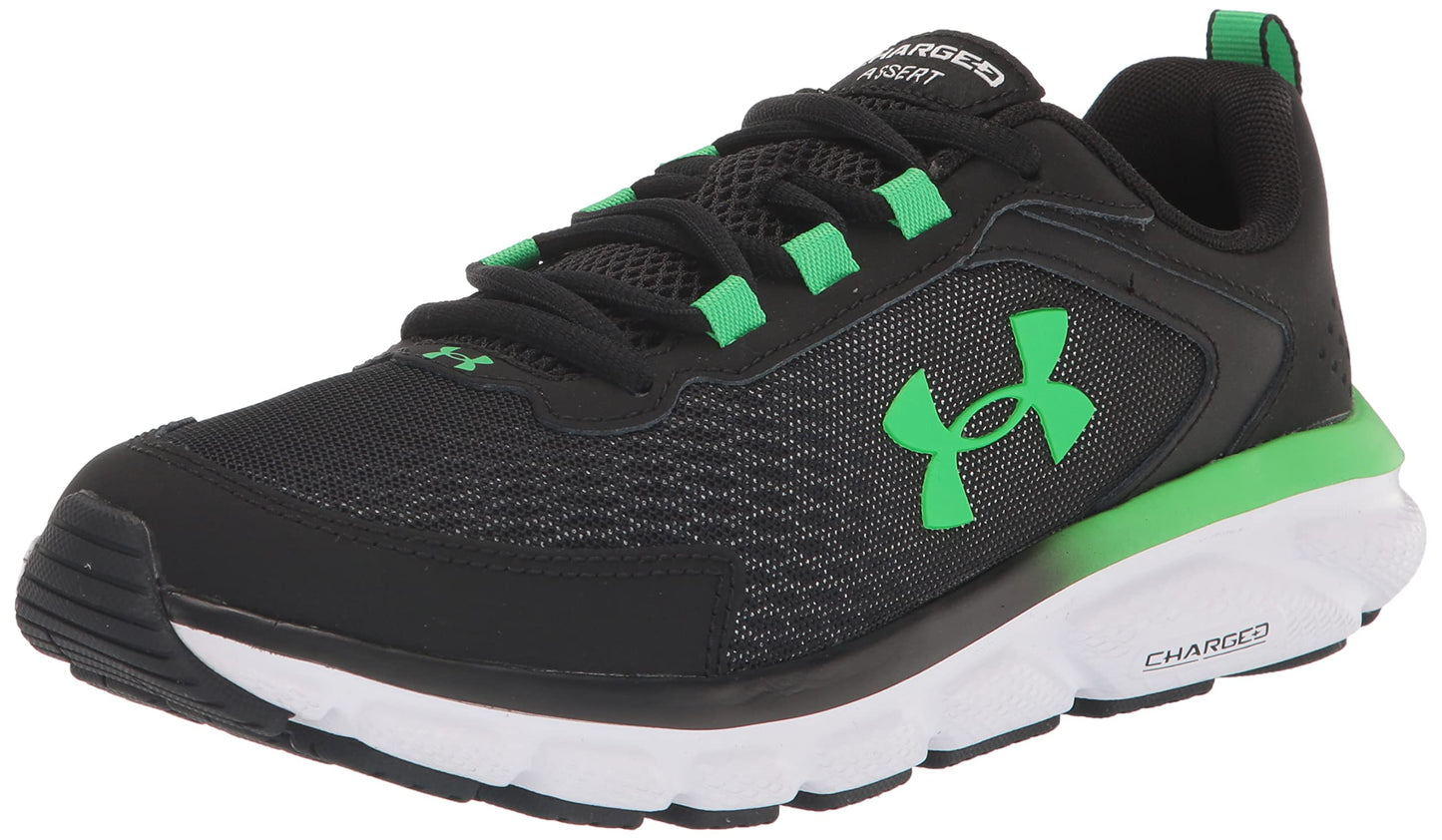 Under Armour Men's Charged Assert 9, (008) Black/Extreme Green/Extreme Green, 7.5