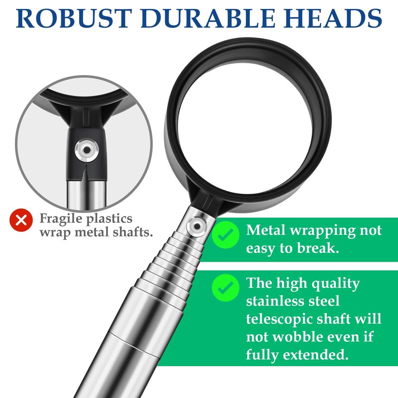 Vokvaktak 9Ft Golf Ball Retriever Telescopic, Stainless Golf Ball Retriever for Water, Golf Ball Grabber, Golf Accessories Gifts for Men Women