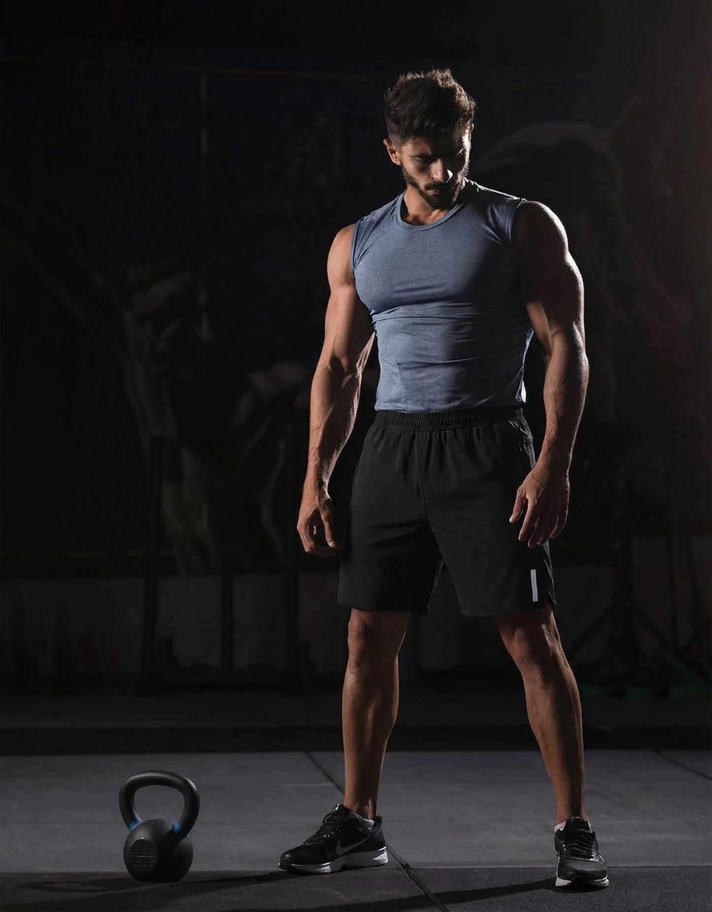 COOFANDY Mens Workout Athletic Shorts 7 inch Inseam Quick Dry Hiking Shorts Men Lightweight Sports Gym Shorts Running