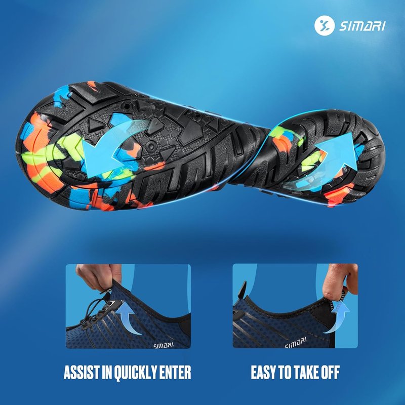 Water Shoes for Women & Men - Barefoot Quick-Dry Aqua Socks | Lightweight Non-Slip Swim Shoes for Surfing, Swimming, Beach Sports, Kayaking