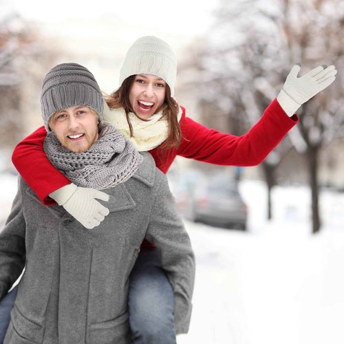 Suhine 16 Pcs Winter Beanie Hat Scarf Gloves Set Women Winter Knitted Hat Circle Scarves Touchscreen Gloves Earmuffs(Black, White, Gray, Pink,Classic Style)