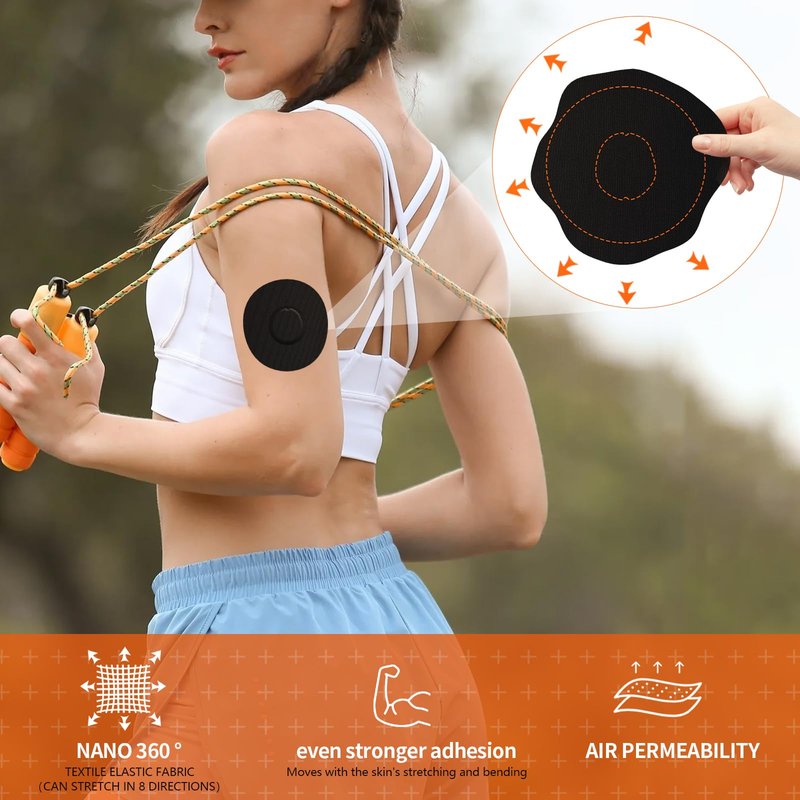 Adhesive Patches for Dexcom G7 Waterproof & High Viscosity -20 Pack, Sweatproof Materials, Dexcom G7 Overpatches, Suitable for Sports (G7, Black)