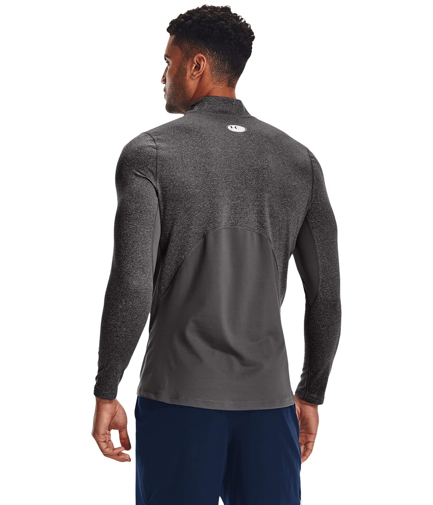 Under Armour Men's ColdGear Armour Fitted MockDISC, (021) Charcoal Light Heather / / Black, X-Large Tall