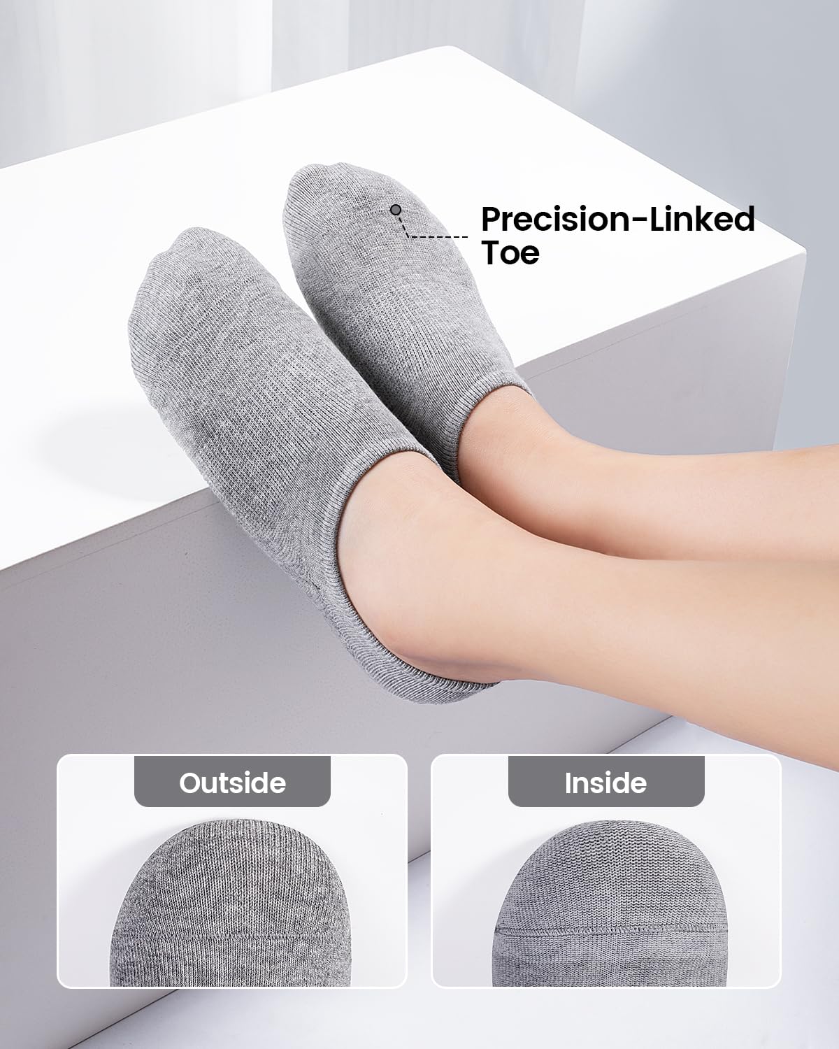 IDEGG No Show Socks Women & Men Low Cut Ankle Short Anti-slid Athletic Running Casual Invisible Liner Socks