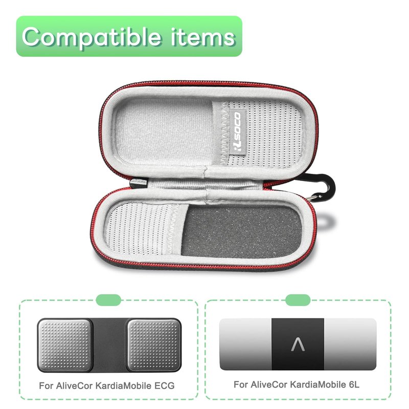 RLSOCO Hard Case for KardiaMobile 6L/6L Max EKG Monitor, FDA-Cleared Heart Monitor (Case Only)