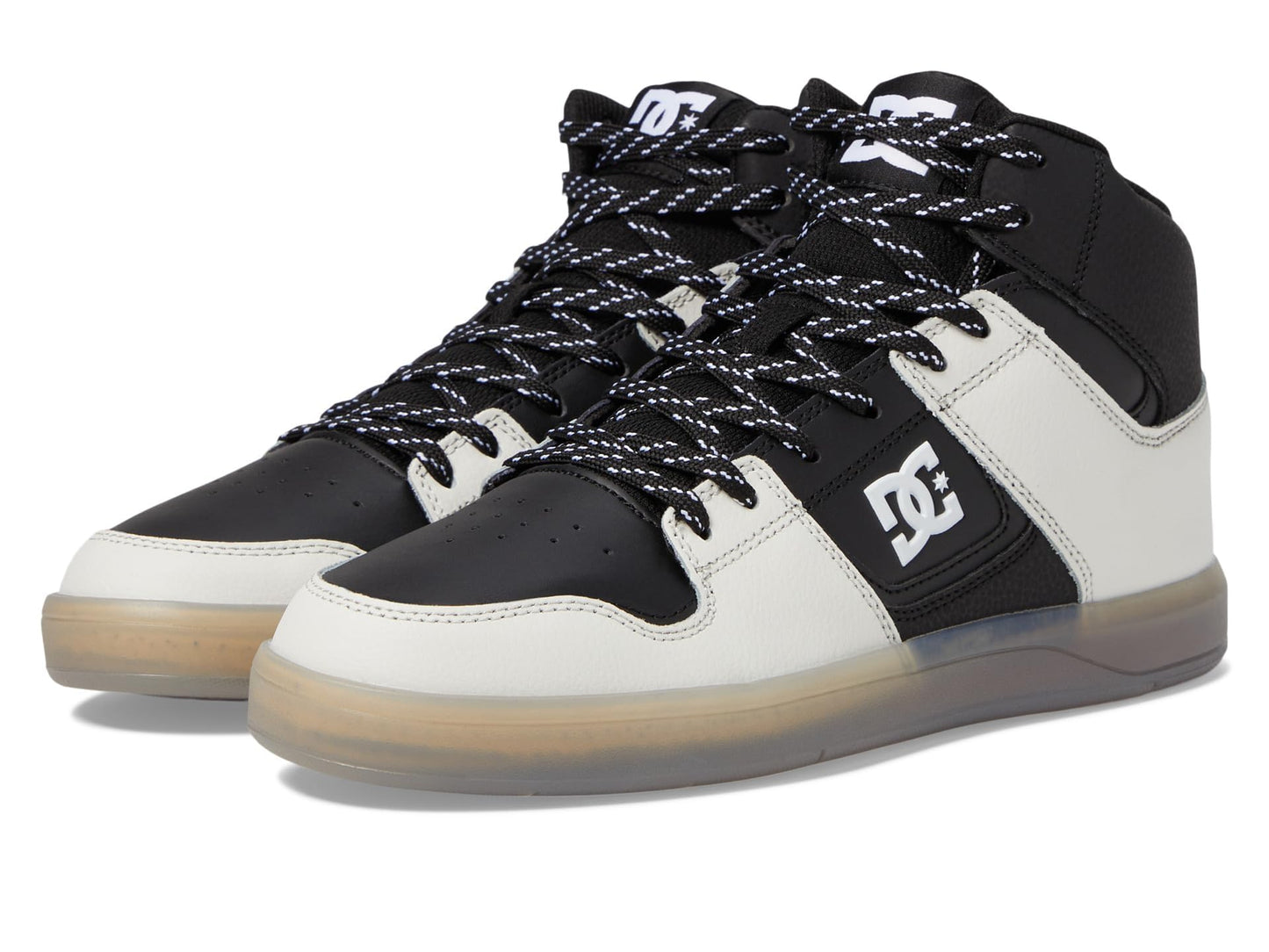 DC Cure Casual High-Top Skate Shoes Sneakers Black/Cream 9.5 D (M)