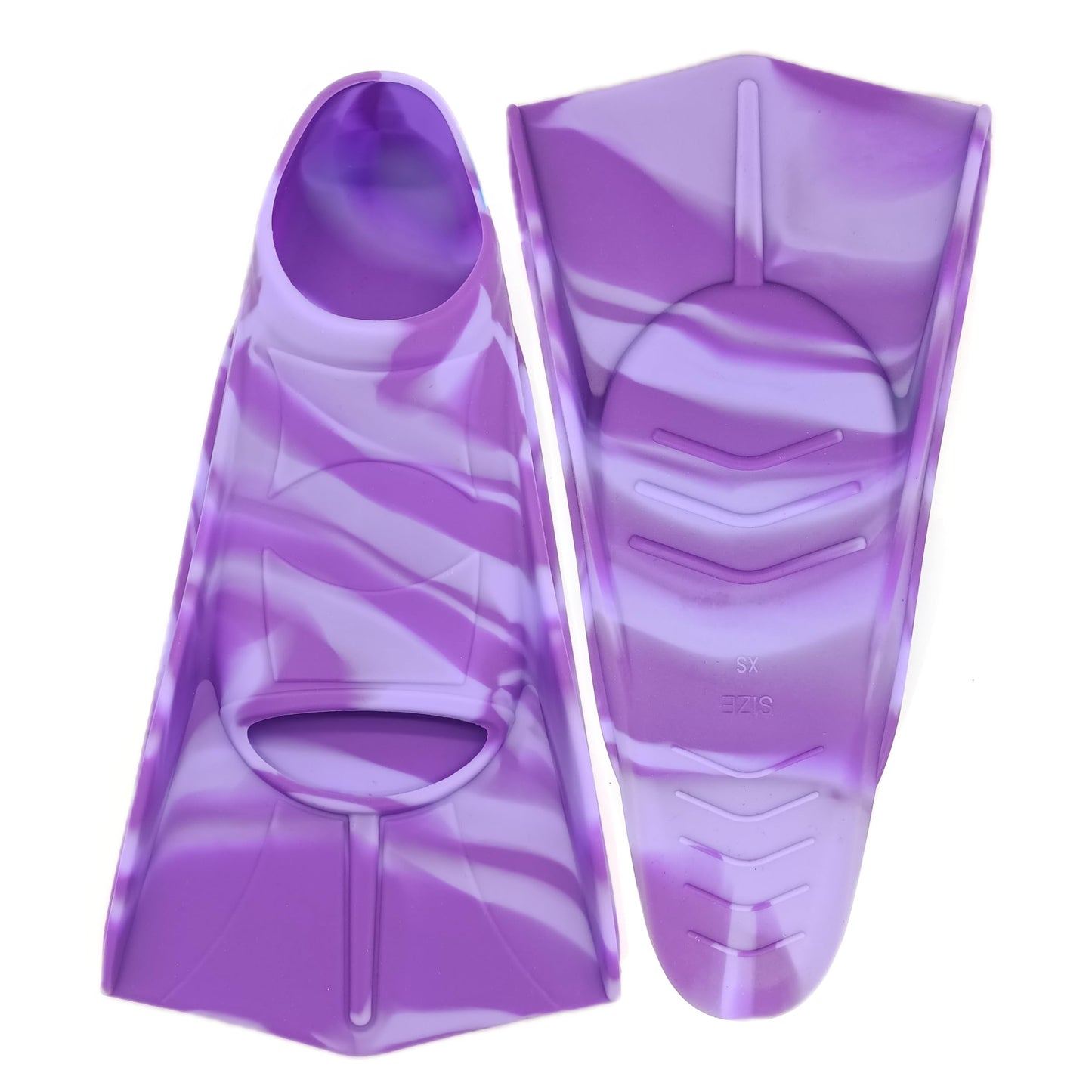 Gugmoy Kids Swim Fins,Comfortable Silicone Flippers for Swimming and Diving,Size Suitable Beginners Kids Girls Boys Adults (Medium, GrapePurple)