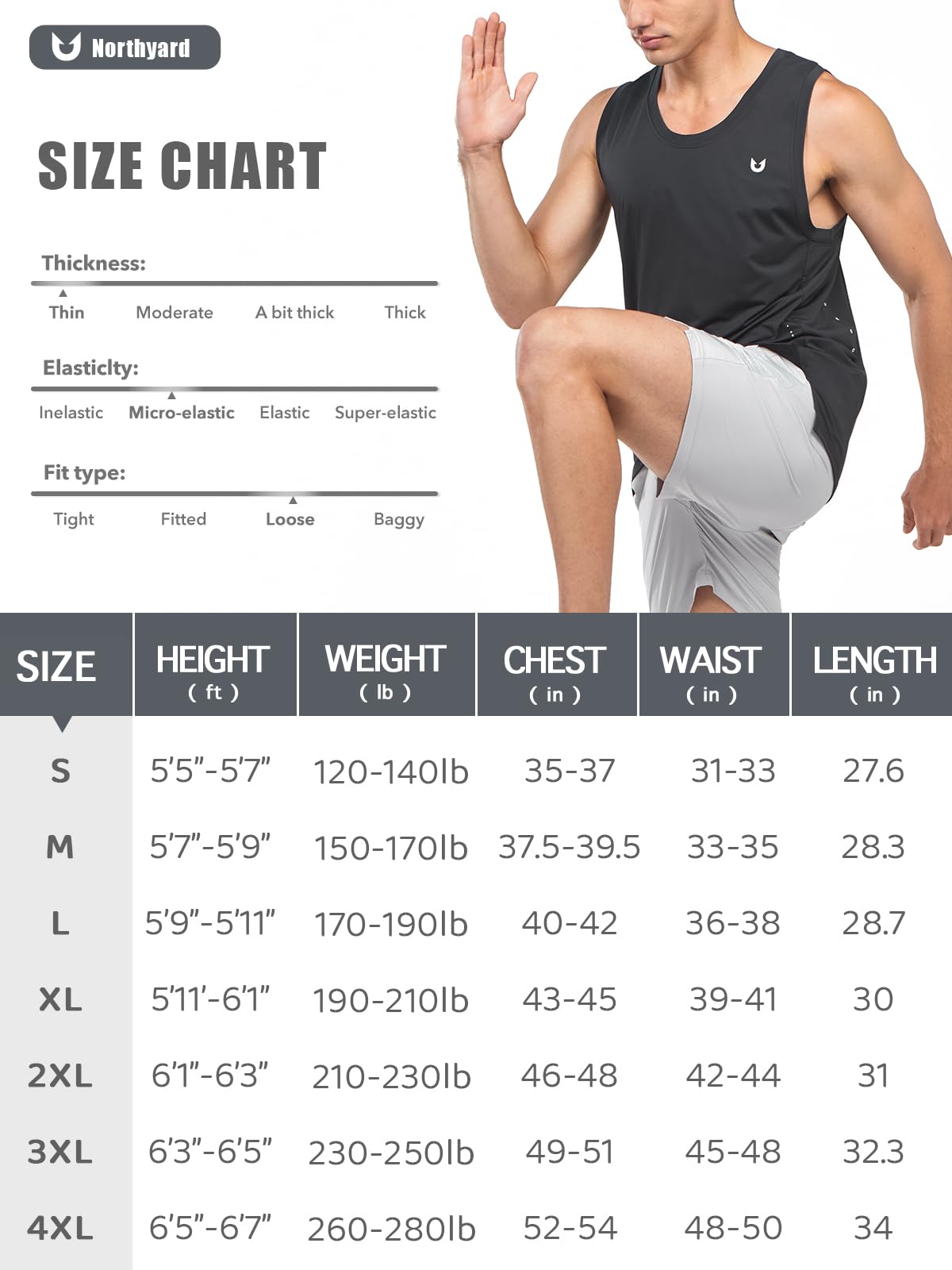 NORTHYARD Men's Athletic Tank Tops Quick Dry Running Muscle Tee Sleeveless Shirts Gym Workout Tank Shirt Fitness Bodybuilding Black XL