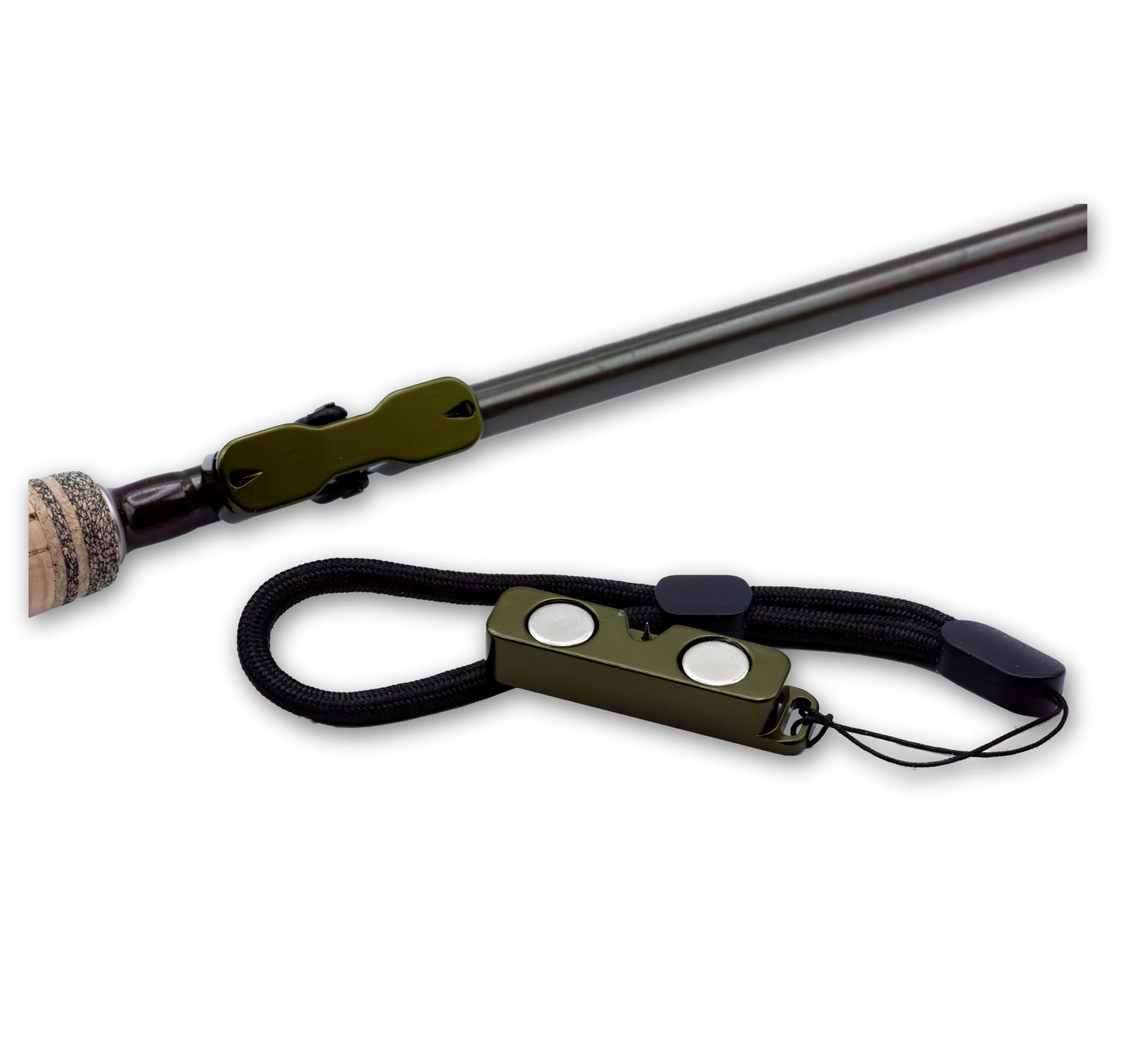 Cling Fishing Products Mag Grab Rod Rack Magnetic Fishing Rod Holder (Deep Green)