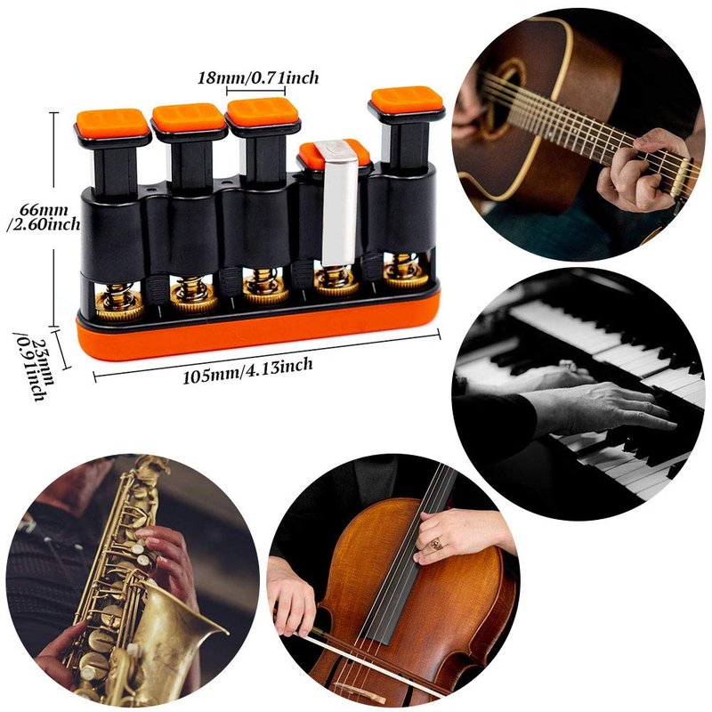 DILIMI Finger Strengthener, Guitar Beginner Exercier,Finger Trainer, Hand Grip Strength Trainer for Athletes,Musicians