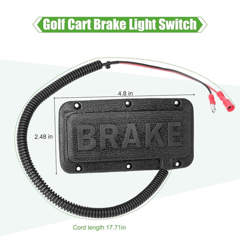10L0L Universal Golf Cart Brake Light Switch/Brake Pad Switch for Club CAR EZGO and Yamaha Models (2 Packs)